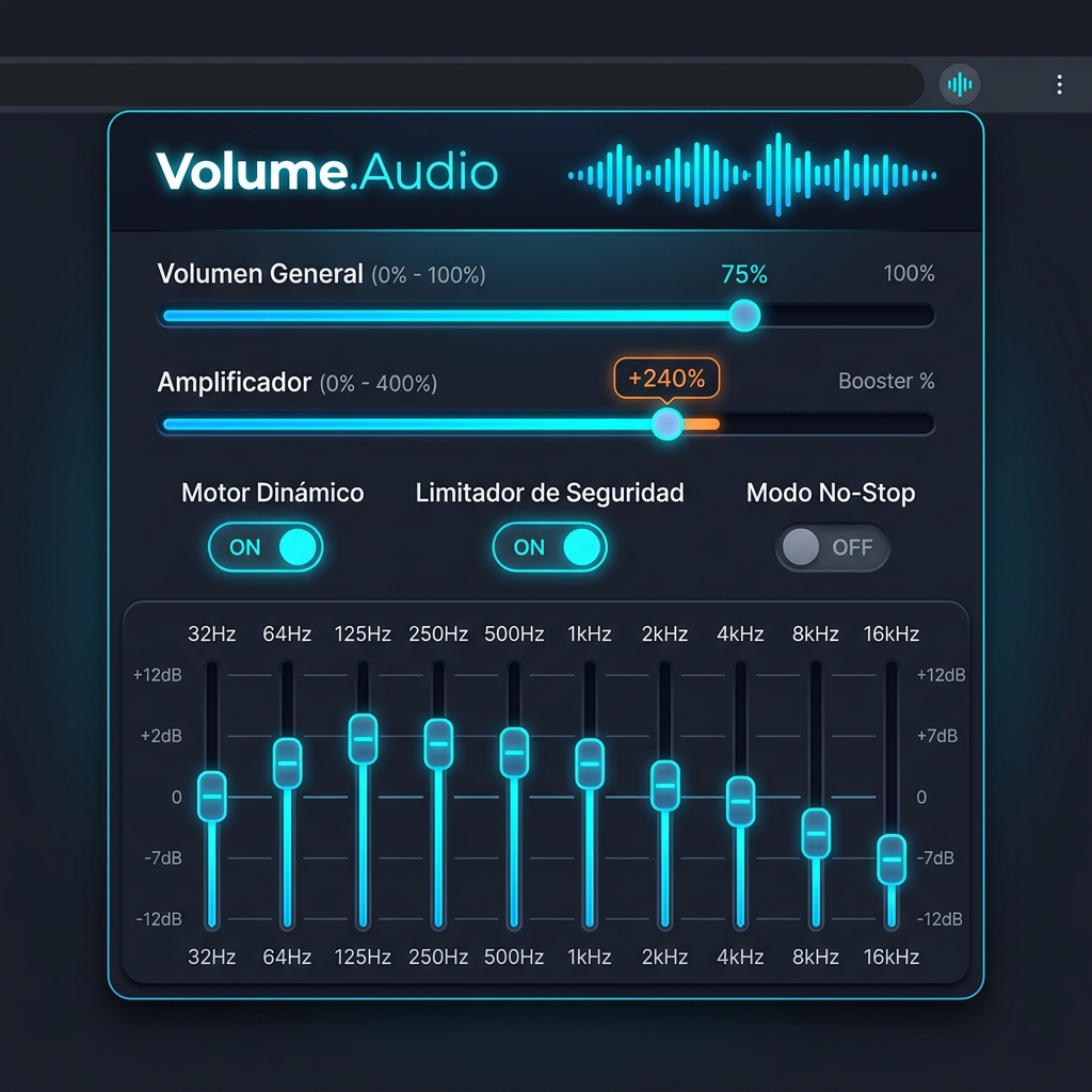 Volume Audio Dashboard Dark Mode
